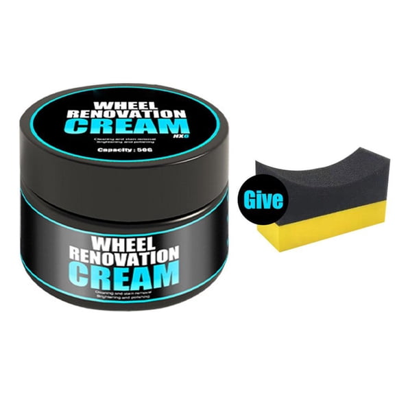 50g Black Car Tire Gloss Wax, Restore Tire Black Wheel Renovation Cream
