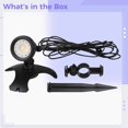 thumbnail image 5 of LED Underwater Pond Light, Outdoor Waterproof Garden Spotlight, Warm Light, 3W, Submersible Landscape Lighting,196.85 IN / 5 Meter Power Cord, Includes Stake and Base for Pool and Garden Use, 5 of 5