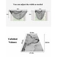 thumbnail image 5 of Marble Grey Sheer Waterfall Valance Curtains for Window, Modern Abstract Ink Painting Luxury Rod Pocket Sheer Topper Swag Curtains for Living Room, Kitchen 38.5"W x 47.2"L, 2 Panels, 5 of 7