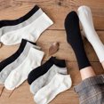 thumbnail image 3 of Calcetines cortos de goma, calcetines náuticos, medias de pareja, calcetines blancos deportivos de algodón para hombre, calcetines de primavera y otoño para mujer, 3 of 4