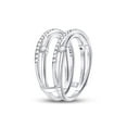 thumbnail image 3 of 14kt White Gold Womens Round Diamond Wedding Wrap Ring Guard Enhancer 3/8 Cttw, 3 of 4