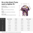 thumbnail image 5 of Gukieu Purple Gold Marble Swirls Print Men's Short-sleeved Shirts, Button-down Pocket Shirts, T-shirts, Beach Vacation Travel Summer Clothing-3X-Large, 5 of 5