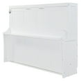 thumbnail image 4 of Generic Queen Size Murphy Bed with Hydraulic Lift & Desk Design, White, 4 of 9