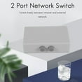 thumbnail image 2 of Mini Commutateur Réseau 2 Ports RJ45 RJ-45 Boîtier Réseau Ethernet Commutateur Double Port 2 Voies Commutateur Manuel Adaptateur Hub, 1 * 2 Ports Commutateur Réseau, Blanc, 2 of 8