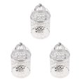 thumbnail image 3 of Guardoinrt Electroplated Metal Birdcage Shape Tea Light B- Candle Holder Silver Type B 3Set, 3 of 6