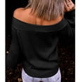 thumbnail image 3 of Ketyyh-chn99 Women Sweater 2024 V Neck Sweater for Women Fall Lightweight Knit Pullover Sweaters Black,M, 3 of 5