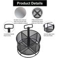 thumbnail image 2 of 360 Degree Rotating Multi-Function Pen Holder, 4 Compartment Desktop Stationery Storage Box, Home Office Art Supplies Storage Box Organizer (Black), 2 of 4