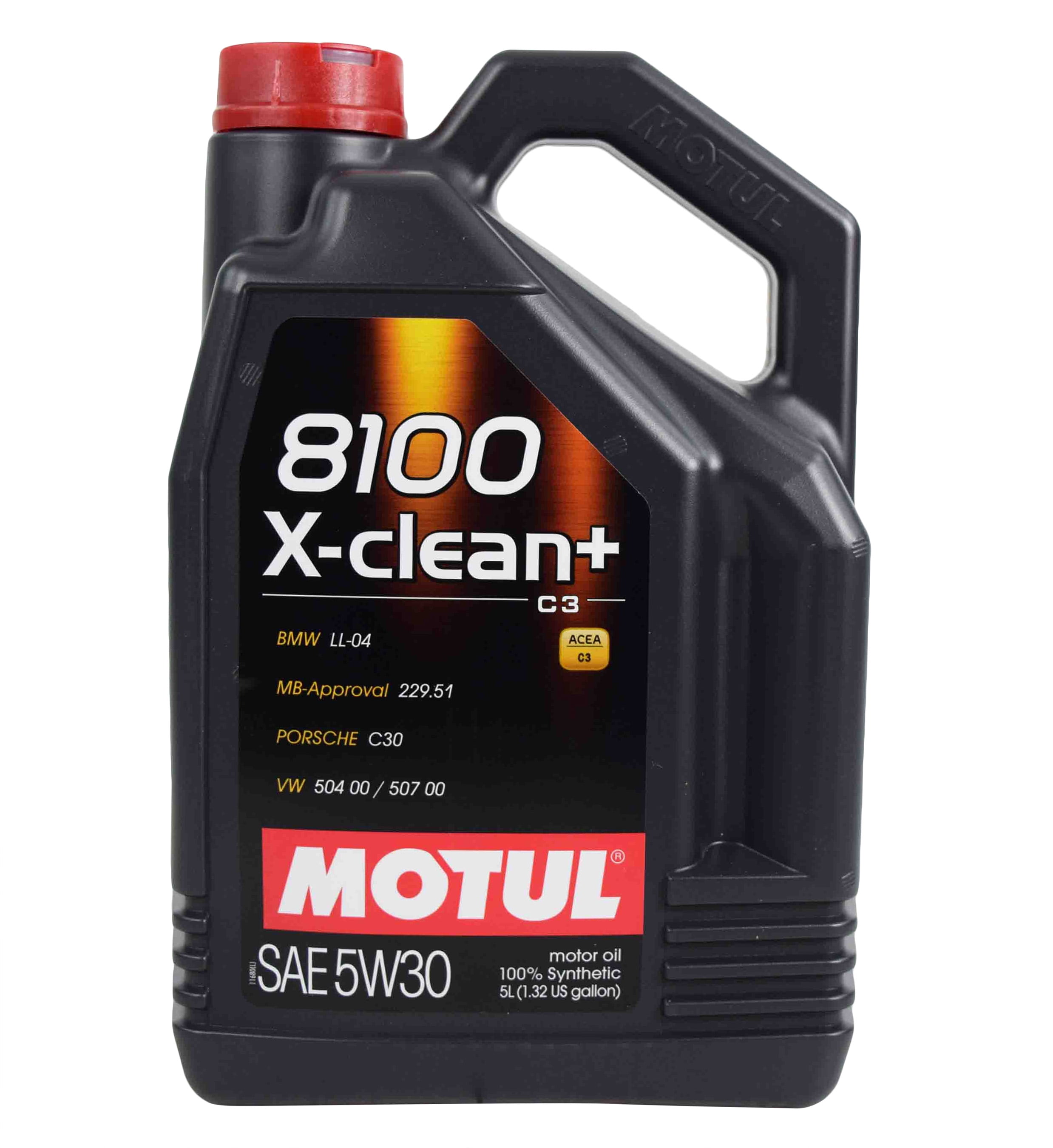 Motul 106377 8100 X-Clean Plus 5W30 Motor Oil 5W-30 - 5 Liters - 4 Pack