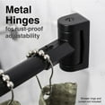 thumbnail image 4 of Wall-Mounted Adjustable Curved Shower Rod, Black Finish, 4 of 11