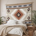 thumbnail image 3 of Brown Gray Boho Small Tapestry for Bedroom Wall Hanging Tapestry,Southwestern Ethnic Abstract Geometric Ceiling Backdrop Tapestries Poster Blanket Wall Decor for Teens Room Living Room Dorm 23" x 28", 3 of 8