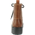 thumbnail image 3 of Soda Firm Whiskey Lace Up Rounded Toe Chunky Platform Classic Combat Ankle Boots (Whiskey, 7), 3 of 3
