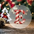 thumbnail image 3 of Luoshdecor 26 Alphabet Ornaments for Christmas Tree,Acrylic Candy Cane Stripe Letter Hanging Pendant, Xmas Tree Decorations for Christmas Tree DIY Decor (E), 3 of 6