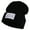 Black, variant on Chicago Flag Logo Embroidered Big Size Acrylic Long Beanies - Black XL-3XL