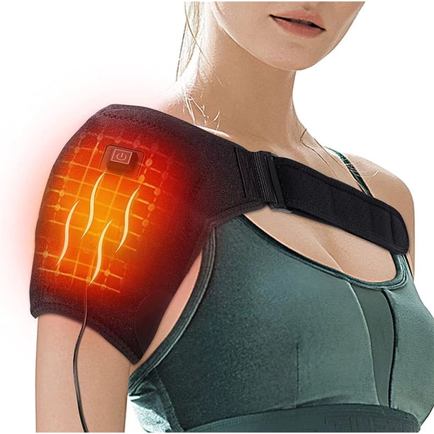 1 almohadilla térmica para hombros, hombros y rodillas con vibración, para relajarse y rejuvenecer, con USB.