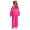 thumbnail image 4 of OYXSER Girls 2-Piece Sweatsuit Set Half Zip Mock Neck Cropped Top & Fuzzy Joggers Soft Play Weekend Lounge Outfits Cozy Casual Wear, Hot Pink 11-12 Years, 4 of 4