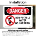 thumbnail image 3 of Non OSHA Danger Vinyl Decal Label 5 Inch x 3.5 Inch - 5 Pack, 3 of 6