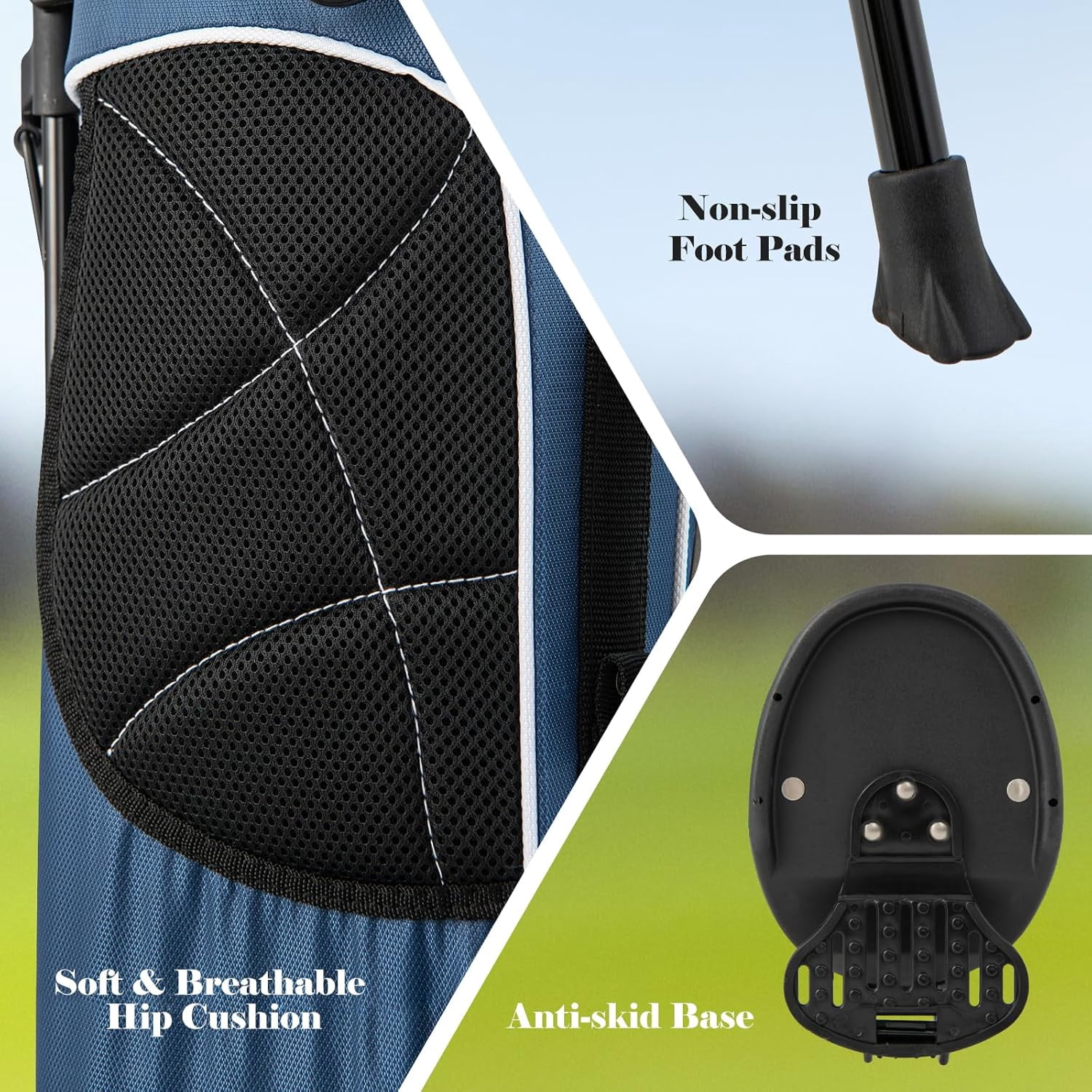 Golf Stand Bag, Lightweight Organized Golf Bag, Easy Carry Shoulder Bag with 4 Way Dividers and 4 Pockets for Extra Storage