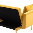 thumbnail image 5 of Accent Sofa Loveseat Sofa with Gold Metal Feet and 2 Pillow, Sofa Velvet Couch with Thickened Cushion and Padded Seat, Sleeper Couch with Backrest for Living Room, 5 of 9