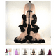 thumbnail image 4 of VISgogo, bata de felpa de manga larga para mujer, Kimono de lujo transparente, camisón de picardías extralargo VISgogo  moda, 4 of 9