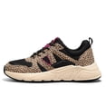 thumbnail image 4 of LUCKY STEP Chunky Colorful Sneakers Fashion Walking Tennis Travel Shoes,Black/Brown Leopard,Womens, 4 of 6