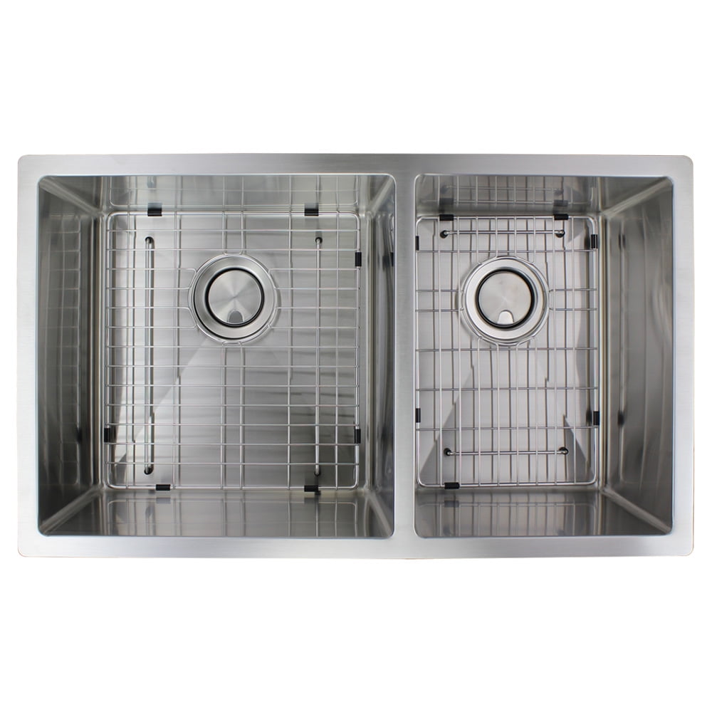 Transolid DUDOT321910-16 Diamond Titan 16 Gauge Stainless Steel 32-in Undermount Kitchen Sink with Taper in Stainless Steel