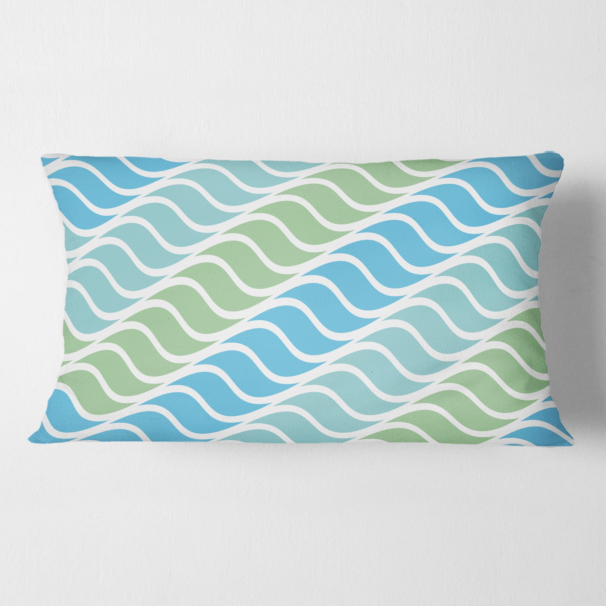 Designart Abstract Design Retro Pattern II' Mid-Century Modern Throw Pillow - 12x20