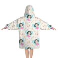 thumbnail image 2 of Fairy Tale Princess Pattern Blanket Hoodies for Kids 6-13YR Oversize Wearable Blanket Hoodies for Boys Girls Teens, 2 of 7