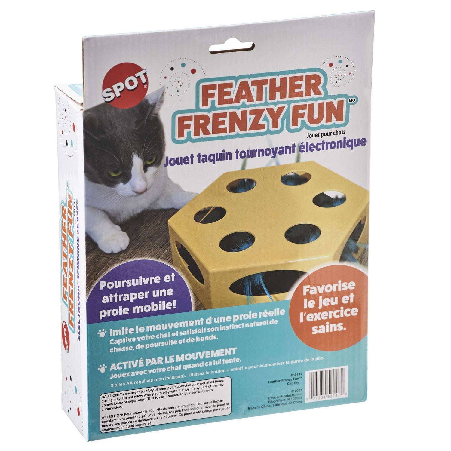 SPOT Ethical Pet Feather Frenzy Fun Jouet électronique Interactif pour Chat