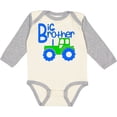 thumbnail image 3 of Inktastic Big Brother Tractor Boys Long Sleeve Baby Bodysuit, 3 of 5