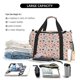 thumbnail image 5 of Fotbe Paris Bolsa de Viaje con Estampado, Bolsa de Fin de Semana para Mujer con Compartimento para Zapatos, Bolsa de Gimnasio con Bolsillo Húmedo, 5 of 7