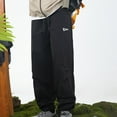 thumbnail image 4 of MIUOWANP Men's Pants Casual Men Outdoors Fashion Water Proofing Design Solid Casual Elastic Waist Pocket Cargo Pants XXL Black, 4 of 5