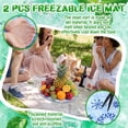 thumbnail image 3 of 2 Pcs Reusable Freezable Ice Mat for Buffet 12 Inch Round Food Cooling Mat Table Chilled Serving Tray Charcuterie Cooler Cooling Pad for Food Cheese Deli Meat Veggie Sushi Picnics Party, 3 of 7