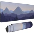 thumbnail image 1 of Mountain Forest Scenery Gaming Mouse Pad XL Extended Large Mousepad with Nonslip Rubber Base Stitched Edges Laptop Computer Keyboard Desk Mat for Office Home Gamer, 1 of 5