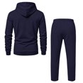 thumbnail image 5 of Domuza Full‑Zip Hooded Sweatshirt and Straight‑Leg Sweatpants Set for Men, 2‑Piece Pullover Sweatsuit, Relaxed‑Fit Athletic Casual Outfit with Pockets, 5 of 5