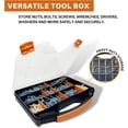 thumbnail image 4 of UYGDUY-Hardware Organizer box with dividers - 18 Compartments Small Parts Organizer with Accessible Hinged Lid - Durable Plastic Screw Organizer Store Nuts, Bolts, Screws, Nails, & Small Hardware, 4 of 4