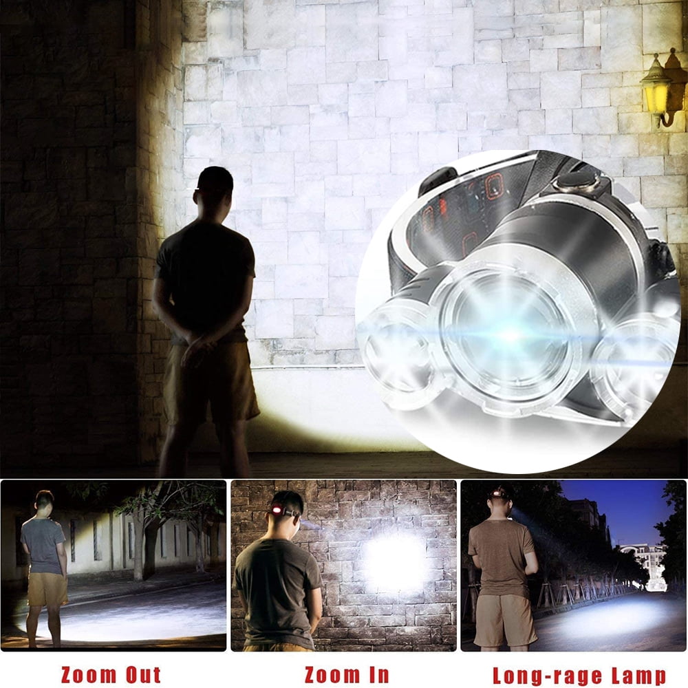 Higher Cost Performance LED Headlight Flashlight-Rechargeable Searchlight, 5000 Lumens, Close-Range Work Headlights, Used for Outdoor Camping and Work