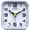 White-3d, variant on 3D Numbers No Tick-Tock Analog Alarm Clock with Classic Beep Sound, Snooze, Manual Light and Battery Powered Small for Travel (White-3D)