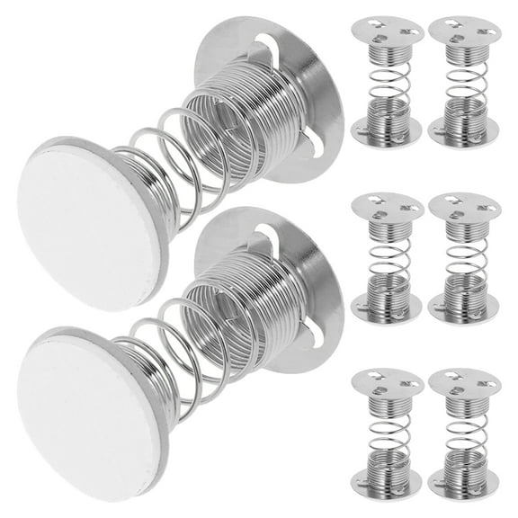 Creative Spring Base Bobblehead Dolls with Metal Stand for Home in Silver Color 8pcs 0.5in