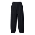 thumbnail image 6 of TaTaai Womens Solid Elastic Waist Pants with Pockets Loose Casual Trousers Bottoms for Daily Home, 6 of 6