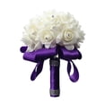 thumbnail image 1 of Ramo de novia, flores artificiales, decoraciones, ramo de novia, ramos de novia para Púrpura, 1 of 9