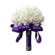 thumbnail image 1 of Novia sosteniendo ramo, de boda, decoración romántica y elegante, ramo de flores artificiales de para aniversario y compromiso. Púrpura, 1 of 8
