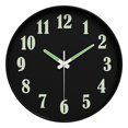 thumbnail image 1 of Reloj de pared que brilla en la oscuridad, moderno, luminoso, con números, decorativo, para dormitorio. Estilo F, 1 of 9