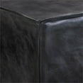 thumbnail image 5 of Linon Merit Leather Upholstered Ottoman in Gray, 5 of 12