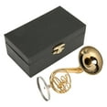 thumbnail image 1 of Modèle de Corne Française Miniature, Instrument de Musique Mini en Laiton Doré, Modèle de Note de Saxophone pour Bureau Voiture Maison, 1 of 1
