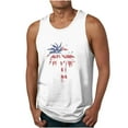 thumbnail image 2 of WREESH Men's Patriotic Tank Top Crew Neck Graphic Tee Ideal for 4th of July Celebrations White, 2 of 4
