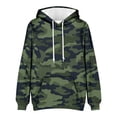 thumbnail image 5 of Fayshow0 Camouflage Hoodies Men Military Style Fleece Hooded Coat Men's Printed Fashionable Casual Drawstring Pocket Long Sleeved Hooded Sweatshirt Purple, 5 of 5