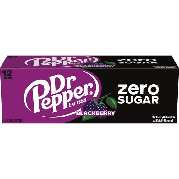 Dr Pepper Blackberry Zero Sugar 12 pk Cans - 12 oz