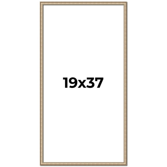 19x37 Frame Silver Real Wood Picture Frame Width 0.75 Inches | Interior Frame Depth 0.5 Inches |