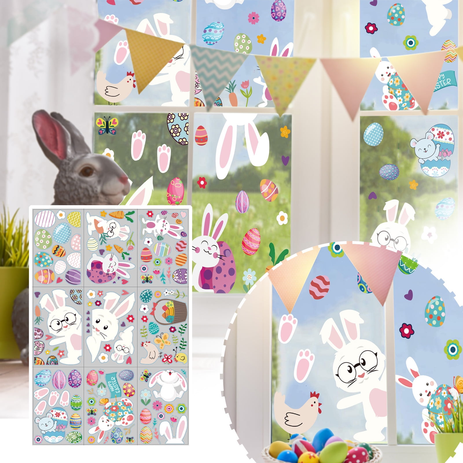 EASTER RABBITS Peel Off Stickers Eggs Hen Baskets Card Making Gold Or easter-rabbits-peel-off-stickers-eggs-hen-baskets-card-making-gold-or