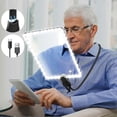 thumbnail image 1 of 5X Large Reading Magnifying Glass with Light, Rechargeable Hands-Free Magnifying Lamp with Flexible Gooseneck, 24x17cm Ultra Clear Lens, Perfect for R, 1 of 5